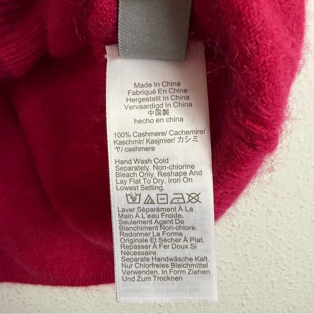 J.Crew Brushed cashmere short-sleeve cardigan Crimson Rouge Sz Small - Picture 6 of 7
